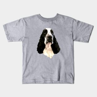 Cocker Spaniel Black and White Beauty Kids T-Shirt